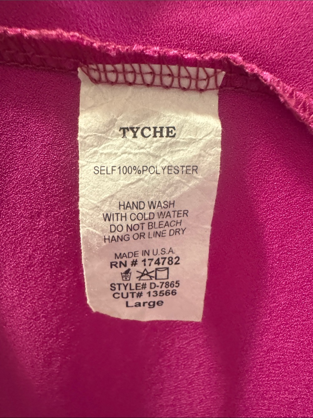 Tyche Fuchsia Midi Slip Dress with Side Knot - Picture 6 of 6